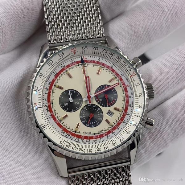 

navitimer 1 мужские часы автоматический механический светящийся белый циферблат 46 мм светящиеся мужские часы silde rule маркеры наручные ча, Slivery;brown