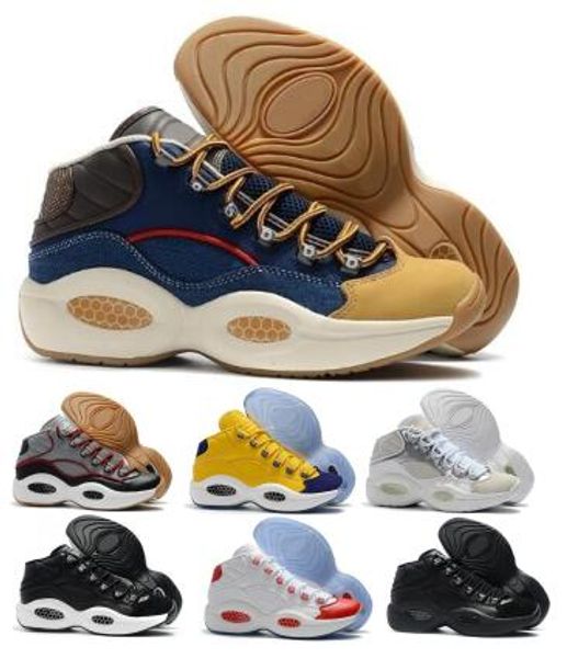 

question mid air mens basketball shoes sneakers sports navy 2020 new arrival allen iverson man elite answer designer luxury baskets shoes