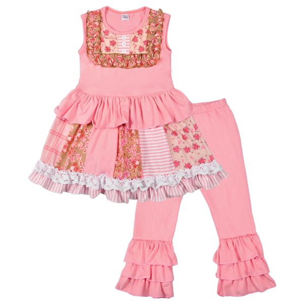 

popular cotton remake fashion baby girls sleeveless clothing cute boutique shorts spring summer sets 2gk712-067 y190516, Blue