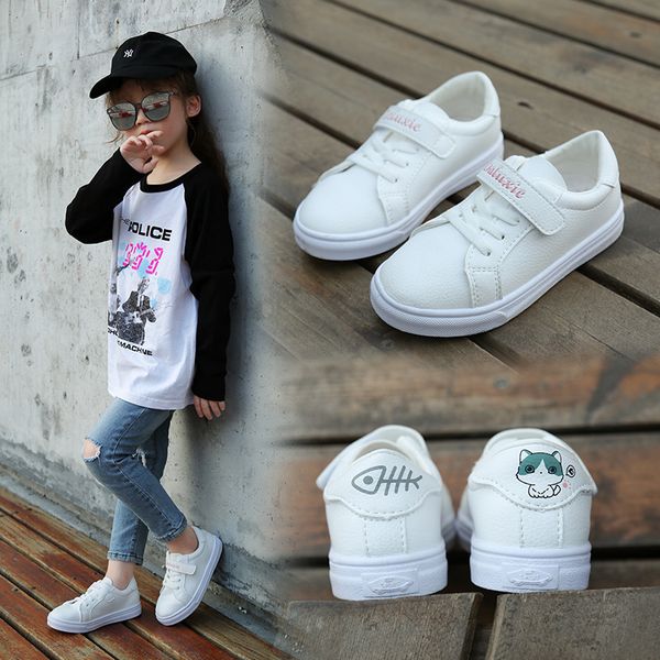 

children's shoes girls' small white shoes 2020 new summer children's sports girls' spring and autumn boys, Black;red