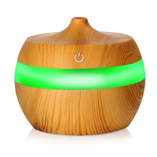 

electronic wood grain ultrasonic essential oil diffuser moisture humidifier air freshener with 7 color changing nightlights