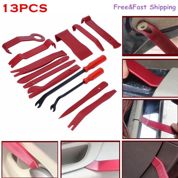 

13pcs auto car stereo trim dashboard interior car refit kits interior plastic trim panel dashboard installation removal tool