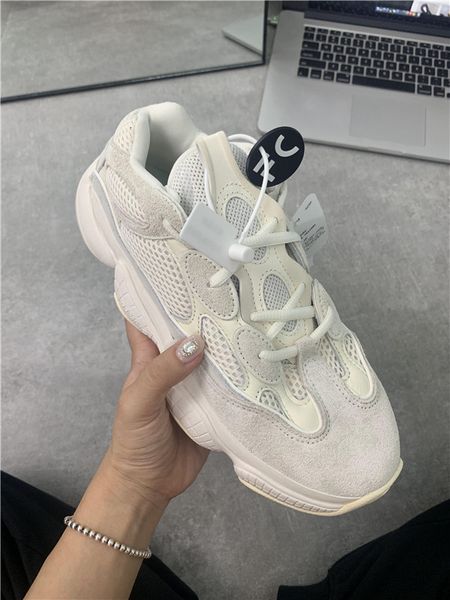 

2019 500 wholesale bone white utility black vanta reflective kanye west men women running sports sneakers outdoor shoes