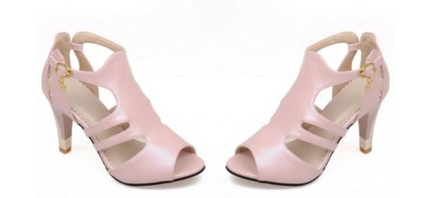 

2019 women's sandals in summer with new style high heel fine heel@16, Black