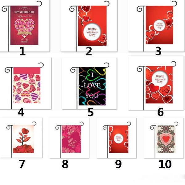 2019 Party Valentine S Day Lover Garden Flag Diy Yard Hanging Flag