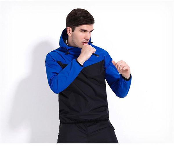 

19aw мужские дизайнерские спортивные костюмы повседневный активный стиль панельные цвета с длинным рукавом с капюшоном потеющие спортивные к, Gray