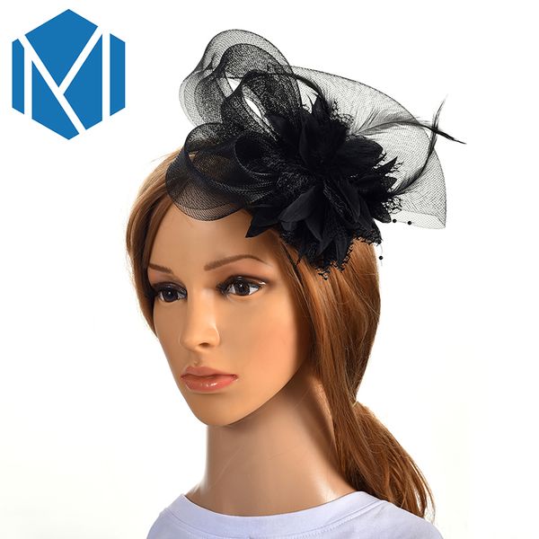 

2019 new women chic fascinator hat cocktail wedding party church headpiece fashion headwear fancy feather hair clip accessories