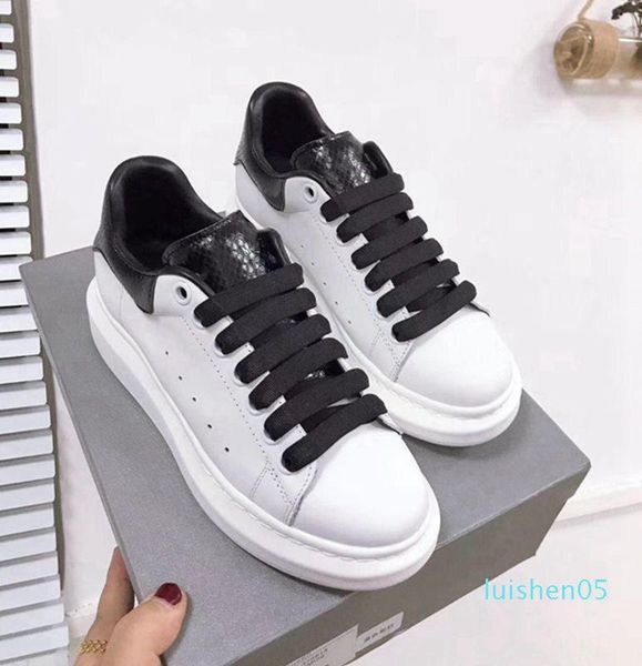

season designer shoe fashion luxury women shoes men's leather lace up platform oversized sole sneakers white black casual shoes al05