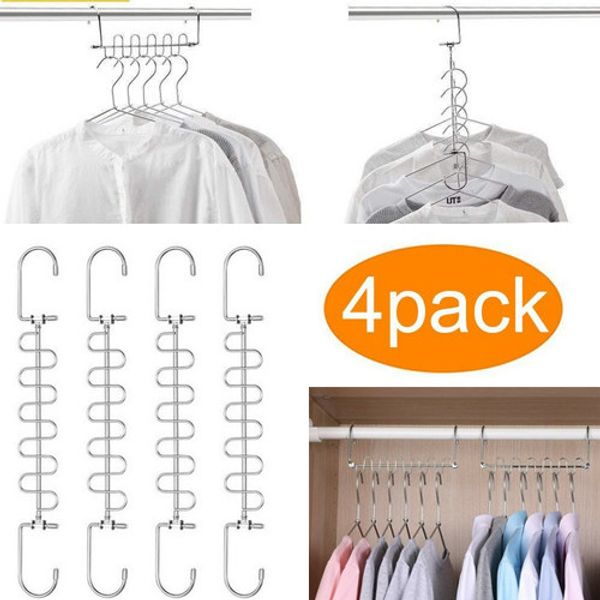 

2020 multifunctional magic clothes hanging chain metal clothes closet hangers shirts tidy hangers save space clothing organizer