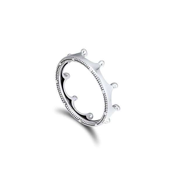 

polished crown rings 100% 925 sterling-silver-jewelry ing, Golden;silver