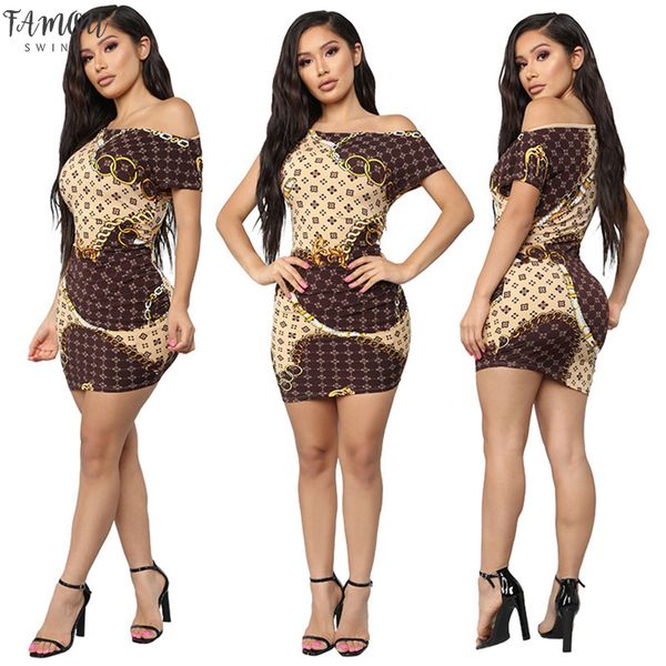

2020 fashion new print dress nightclub short ladies dress print casual dress, Black;gray