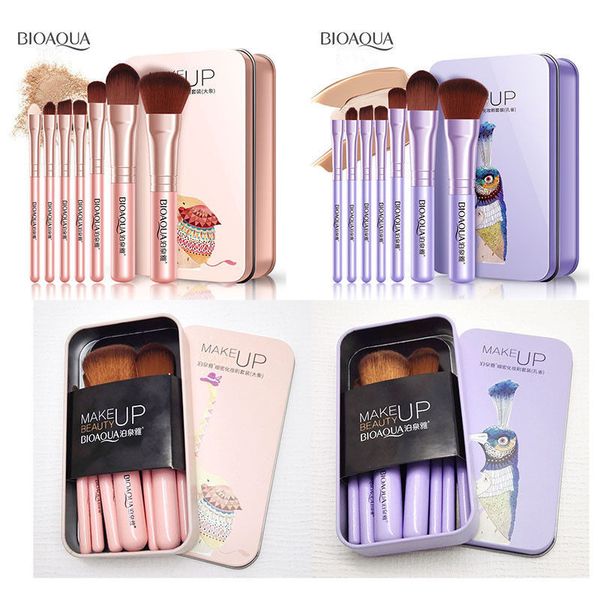 

facial makeup brush set bioaqua 7pcs eye lip face blush foundation eyeshadow make up brushes cosmetic tools with box