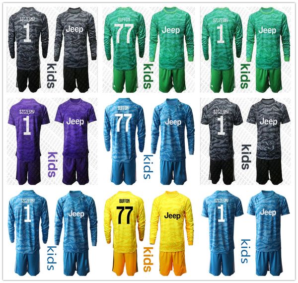

2019 2020 youth long leeve 1 zcze ny goalkeeper jer ey kid occer et 77 buffon kid goalkeeper jer ey children boy uniform, Black;red