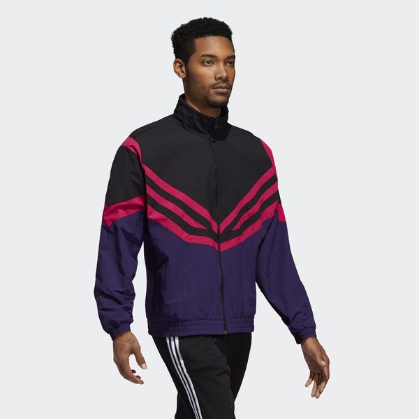 

мужские куртки активный стиль с длинным рукавом экипаж шеи sportwear ветровка с застежкой-молнией полосатый белый черный цвета куртки, Black;brown