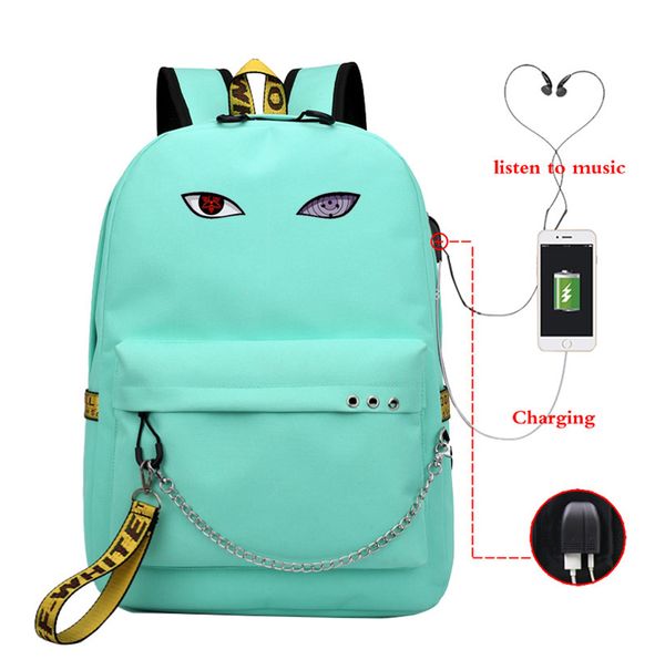 

women canvas backpack fashion travel bags naruto uchiha uzumaki hatake eyes prints bags lapschool backpack for teenage girls