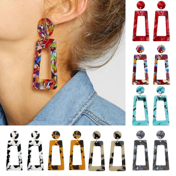 

diomedes earring personality creative acetate plate geometry long square earrings ladies jewelry wholesale drop shipping may6, Silver