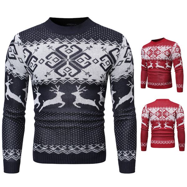 

chiristmas свитер мужчины женщины мода тенденция молодежи fit теплая одежда китайский стиль мужская медведь печатных повседневная топы свите, White;black