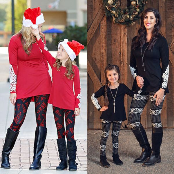 

women xmas mom kids girls sports leggings winter warm insulated christmas pants, Blue