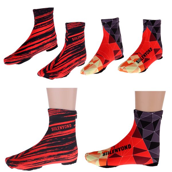 

2 pairs cycling shoes cover overshoes insulted zippered foot warmer for women men riding