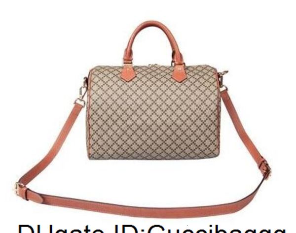 

leather real oxidizing famous shopping brand bag speedy damier handbag 25 30 35 with strap lock and key classic printed canvas bag