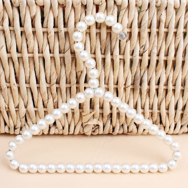 

pearl coat hanger dogs clothes stand coarse wire clothing rack pet supplies small and exquisite white 3 3hw c1