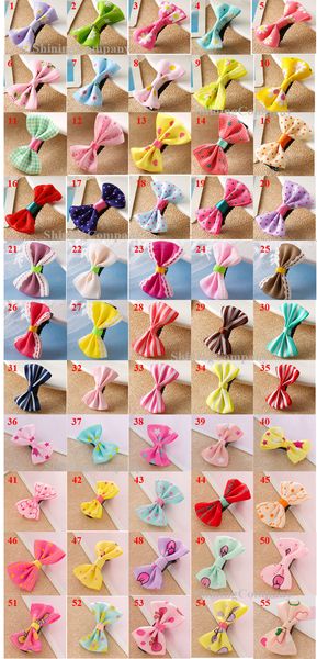 2019 Dhl Free 55 Designs Girls Bow Knot Hair Clips Floral Printed