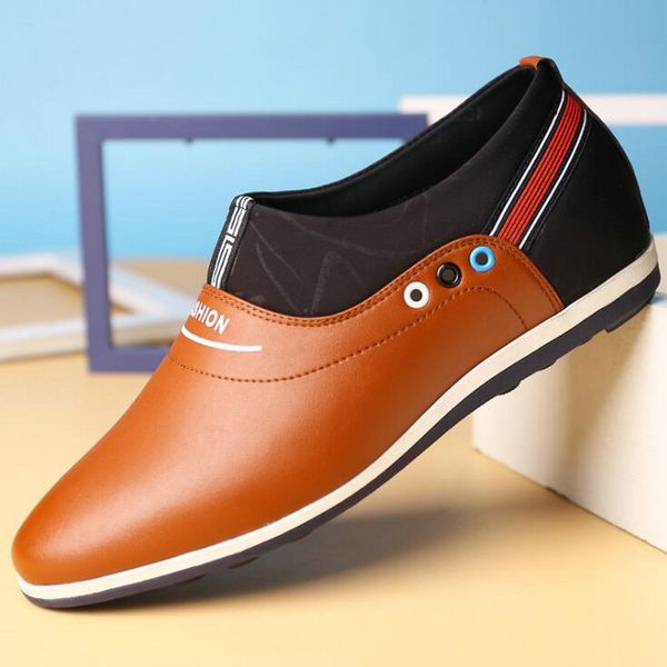 

men casual shoes men fashion lazy shoes zapatos hombre leather flats loafers driving a53-29, Black