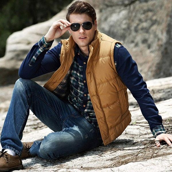 

polyester vest men casual stand collar warm windbreaker sleeveless jacket men solid color slim fit mens vest waistcoat male breathable, Black;white