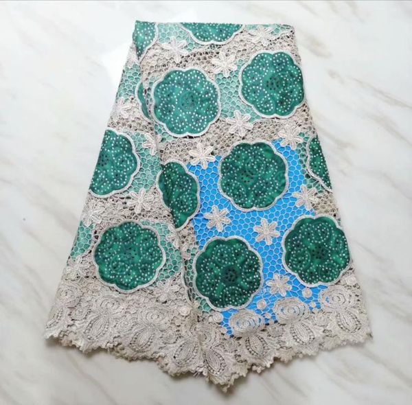 

африканский воск brode лоскутных водорастворимая чистый ткань шнурка с камнями, 5 ярдов высокого качества нидерландских восковая кружевная т, Black;white