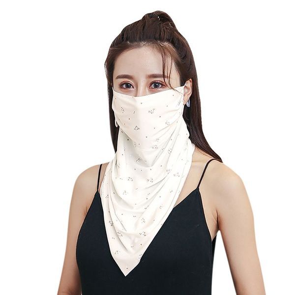

outdoor windproof cycling half face mask dust-proof sunshade ice silk neck cover protector masks scarf, Black
