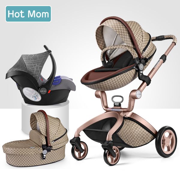 

baby carriage high landscape 2 in 1 / 3 in 1 sitting reclining stroller absorber stroller rotating ing