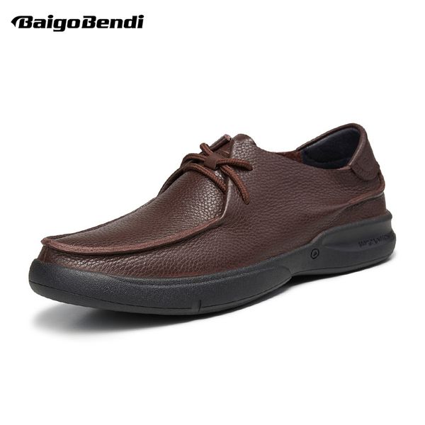 

us 6-12 casual genuine leather shoes men's soft leather business man breathable lace up hollow out middle-aged father shoes, Black