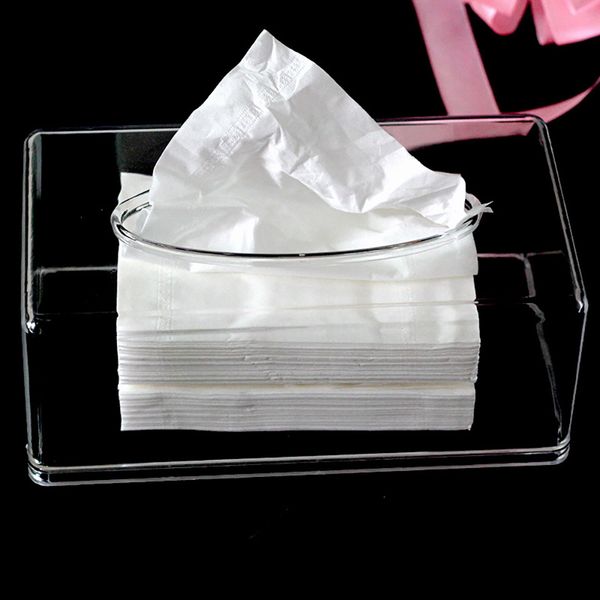 

transparent rectangular tissue storage box acrylic transparent plastic tray car ktv l rectangular tissue storage box