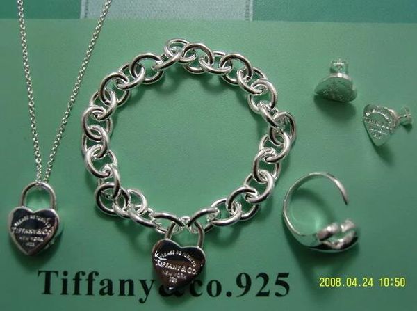 

Дизайнеры ювелирных брендов Heart lock Новые ювелирные наборы Стерлингового серебра