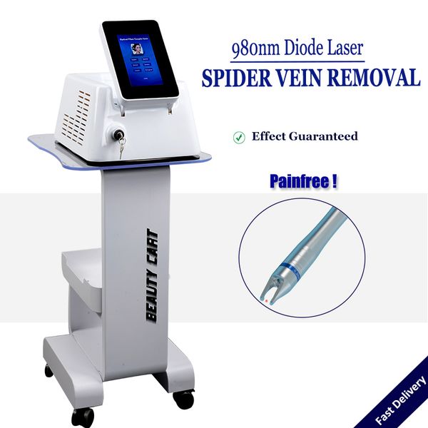 

980nm vascular laser spider veins removal machine diode lazer face body vascular varicose vein treament rosacea redness removal device, Black