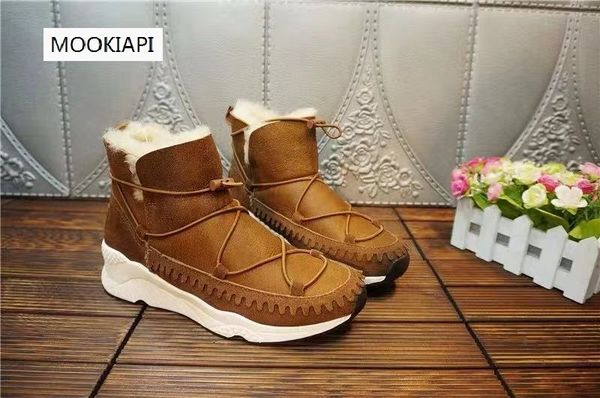 

the highest quality women's snow boots of australian brand, 100% real sheepskin, natural wool, the latest women's shoes, Black