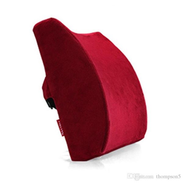 

four seasons office slow rebound memory foam lumbar pillow car chair visco-elastic tournure cushion soft short plush waist support pad