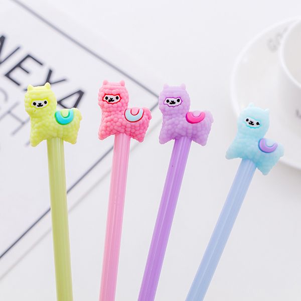 

36pcs creative cute alpaca animal neutral pen black water pen student prize neutral stationery
