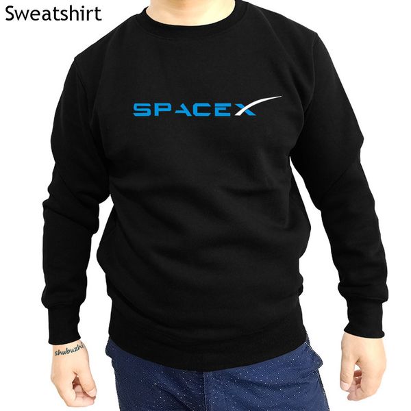 

new men sweatshirts spacex space x space-x elon musk fan space science logo hoodies falcon fashion hoody funny sbz4464, Black