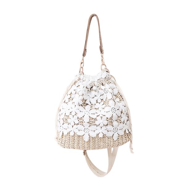 

handbags lace bags for women2019 new fashion lace shoulder bag solid color handbag woven package beach string package #t3g