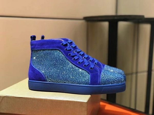 red bottoms sneakers blue