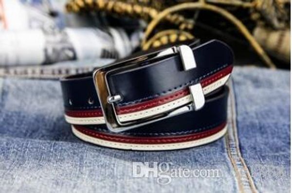 

ales women's strap brief plain belt all-match vintage cowhide decoration pin buckle jeans solid belt genuine leather, Black;brown