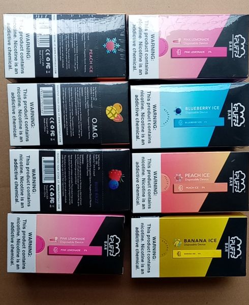 

280mah Puff Bar одноразовая вейп ручка пустой стручок стартовый комплект с кодом безопасности 1.3 мл puff bar оптом
