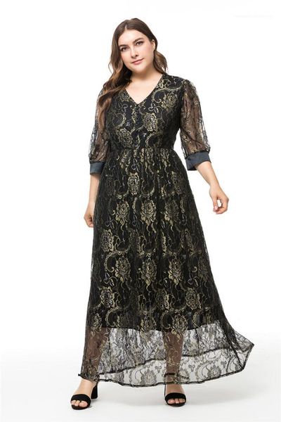 

casual dresses fashion lace hollow out panelled womens designer guaze dresses casual females clothing plus size womens, Black;gray