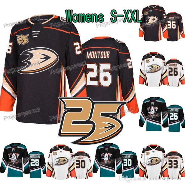 

Womens 25th Anniversary Brandon Montour Anaheim Ducks Jersey Marcus Pettersson Ryan Miller Jared Coreau Jakob Silfverberg John Gibson Jersey