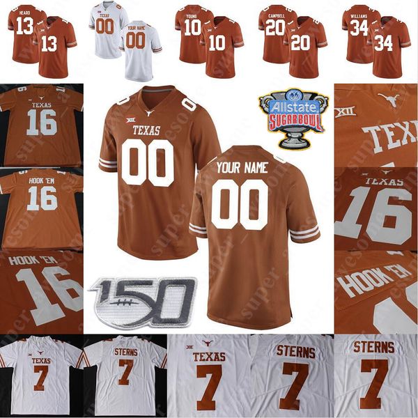 

Texas Longhorns Football Jersey Earl Campbell Vince Young Ricky Williams Earl Thomas Jamaal Charles Colt McCoy Derrick Johnson Brian Orakpo