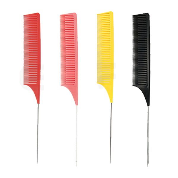 

4pcs highlight hair combs weaving hair salon dye styling hairdressing combs, Silver