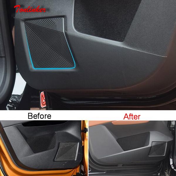 

tonlinker 4 pcs car door anti-dirty pad cover sticker for deesse ds7 2018-19 car styling pu leather cover stickers