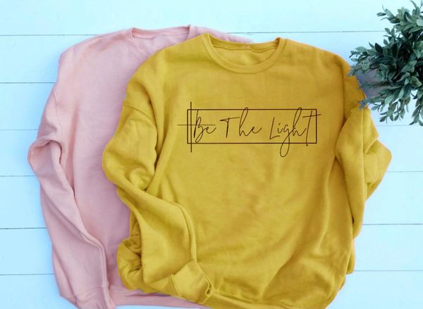 

be the light sweatshirt christian hoodies women jumper pullovers casual fashion clothes sweatshirts outfits sweats, Black