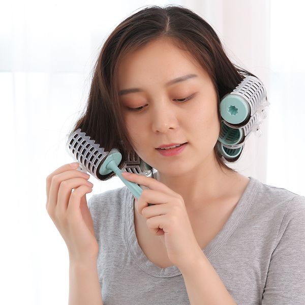 Rolos de cabelo de plástico Curler grande rolo interno Ferramentas de cabeleireiro de fivela